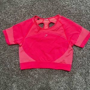 Gymshark Cropped T-Shirt w/ Back Cut Outs